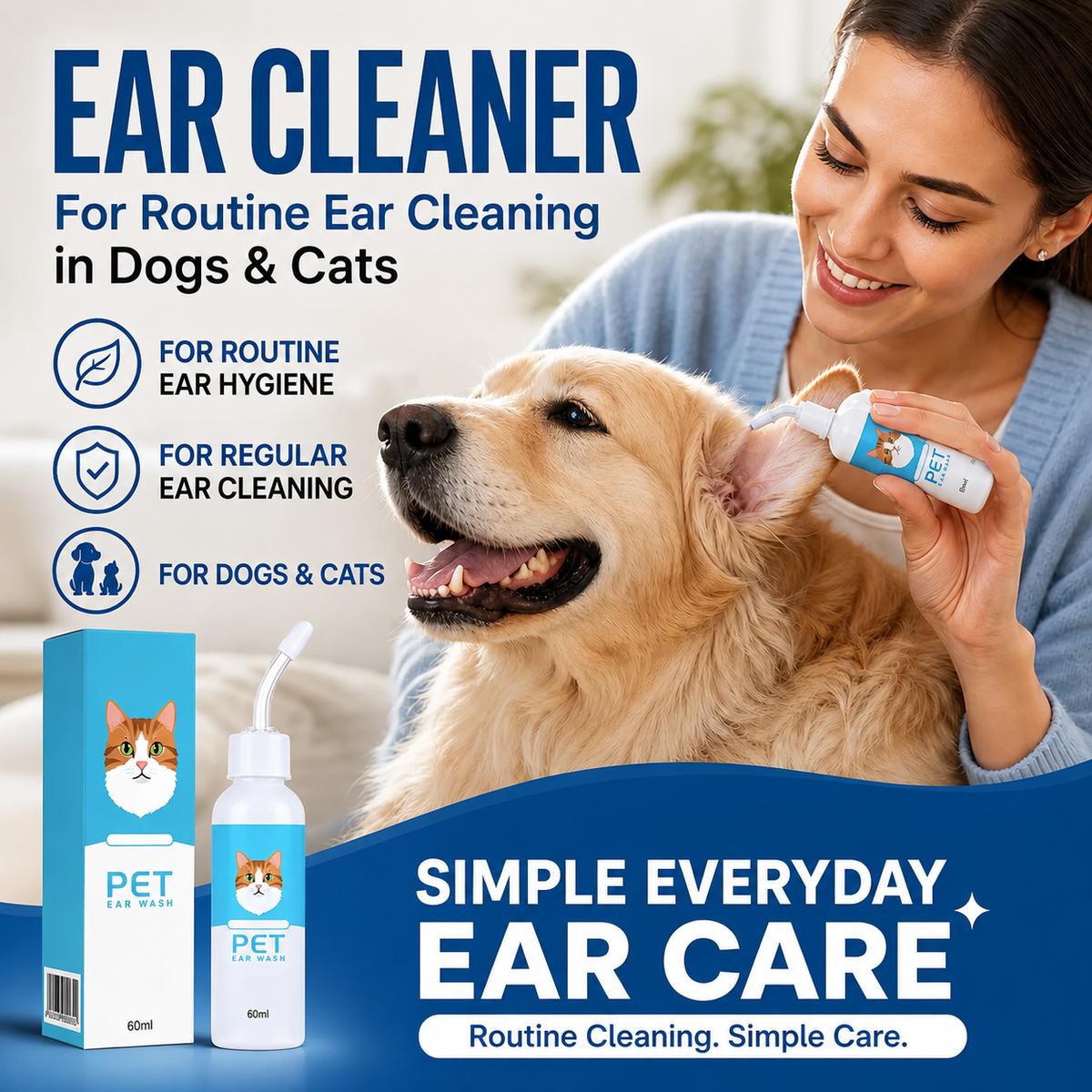 Ear Cleaning Solution for Dogs & Cats